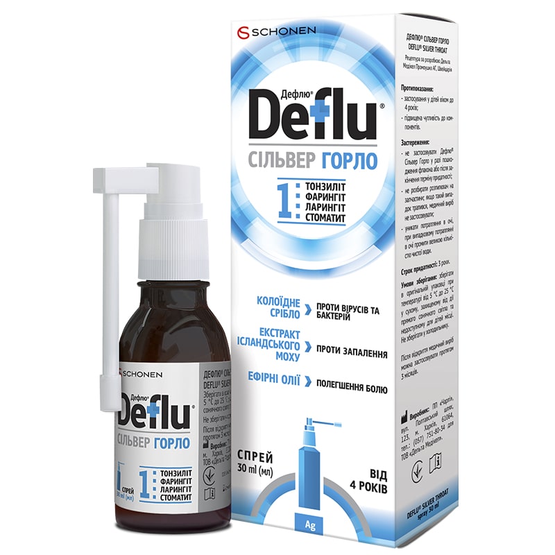 дефлю сильвер горло